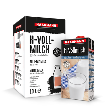 Collage H-Milch BiB 10L und 1L 3,5% Fett